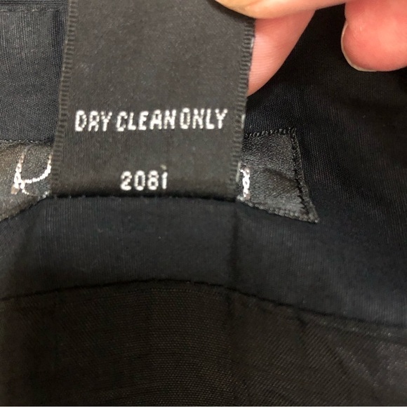 Rafaella skirt black with gold, silver embroidered floral A-Line size 12 - Picture 7 of 7